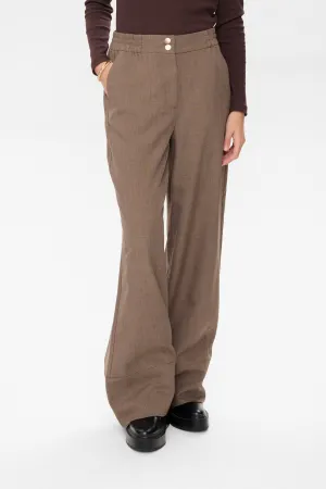 NUSHELLY PANTS - Brown Lentil Melange NUSHELLY PANTS - Brown Lentil Melange