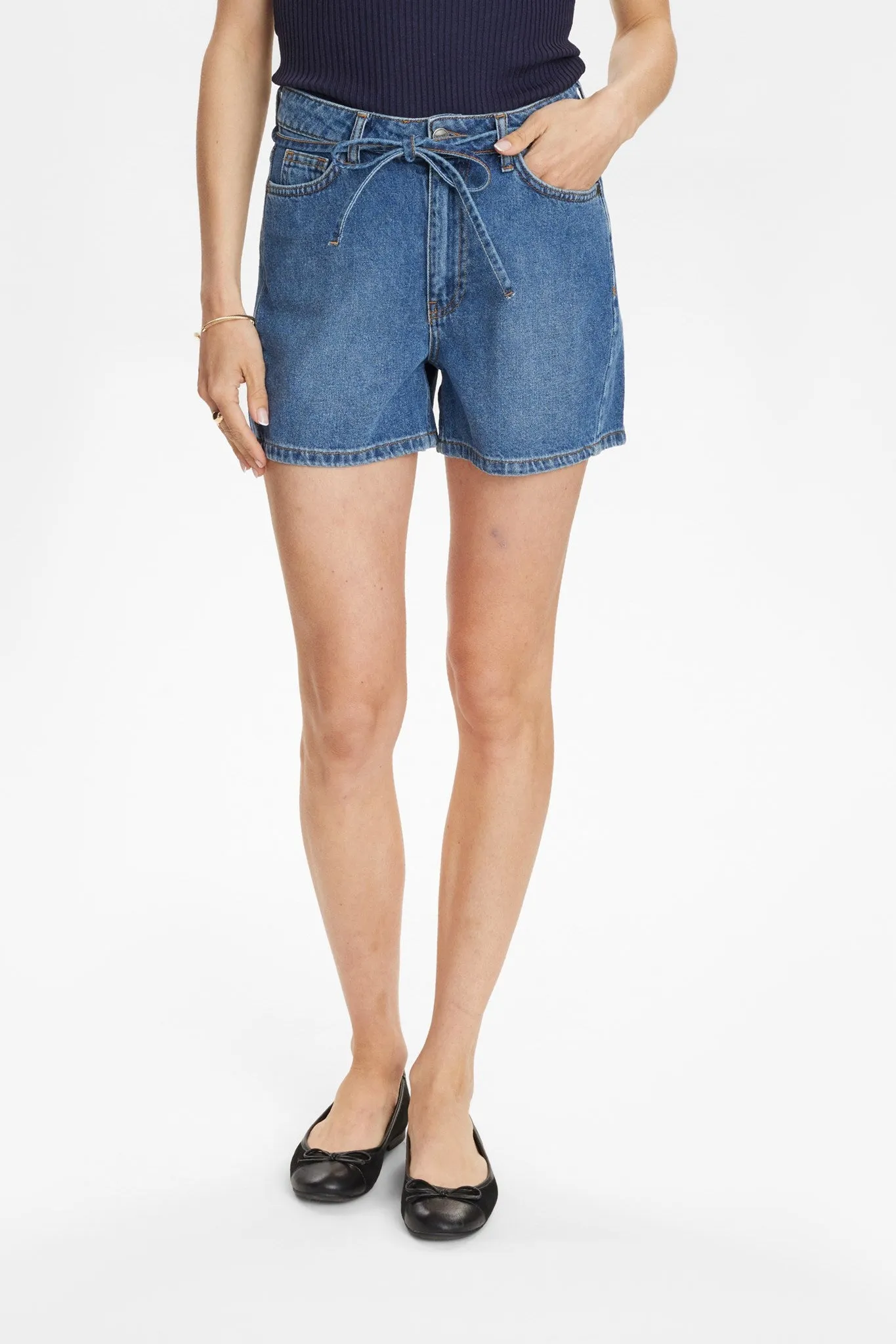 NUTOKYO SHORTS - Medium Blue Denim