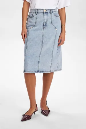 NUTORONTO MIDI SKIRT  - Light Blue Denim NUTORONTO MIDI SKIRT  - Light Blue Denim