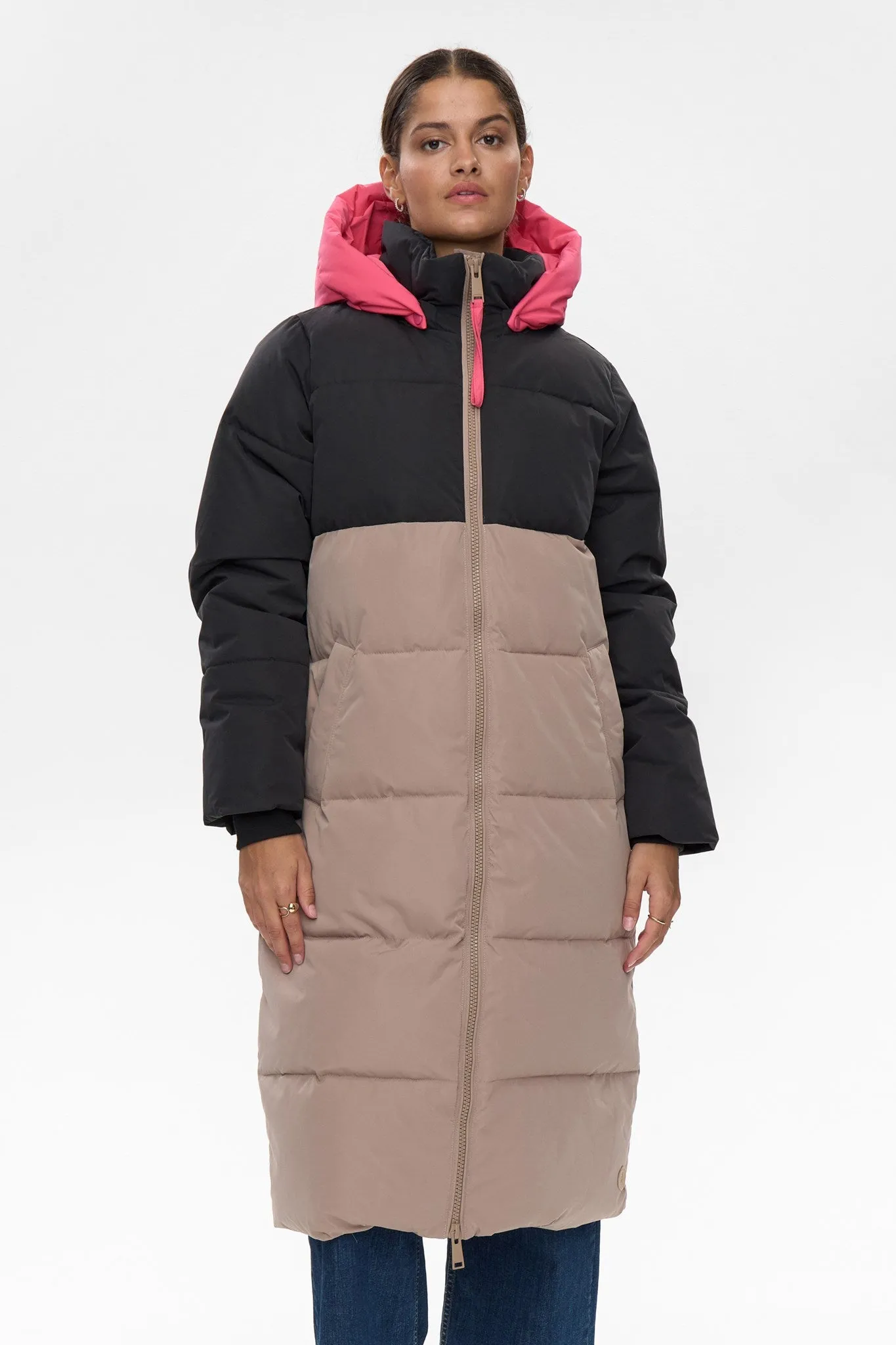 NUTRIANE LONG JACKET - Taupe Gray