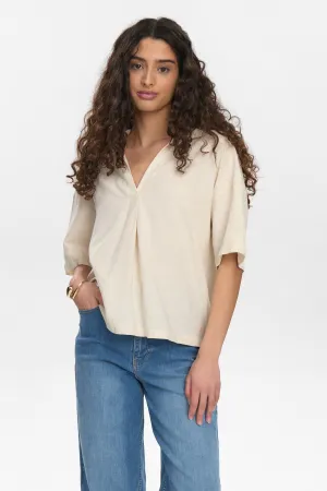 NUTUSA BLOUSE - Sesame Melange NUTUSA BLOUSE - Sesame Melange