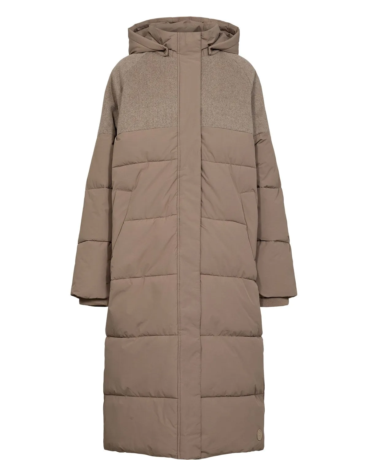 NUWILLOW LONG COAT - Taupe Gray
