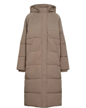 NUWILLOW LONG COAT - Taupe Gray NUWILLOW LONG COAT - Taupe Gray