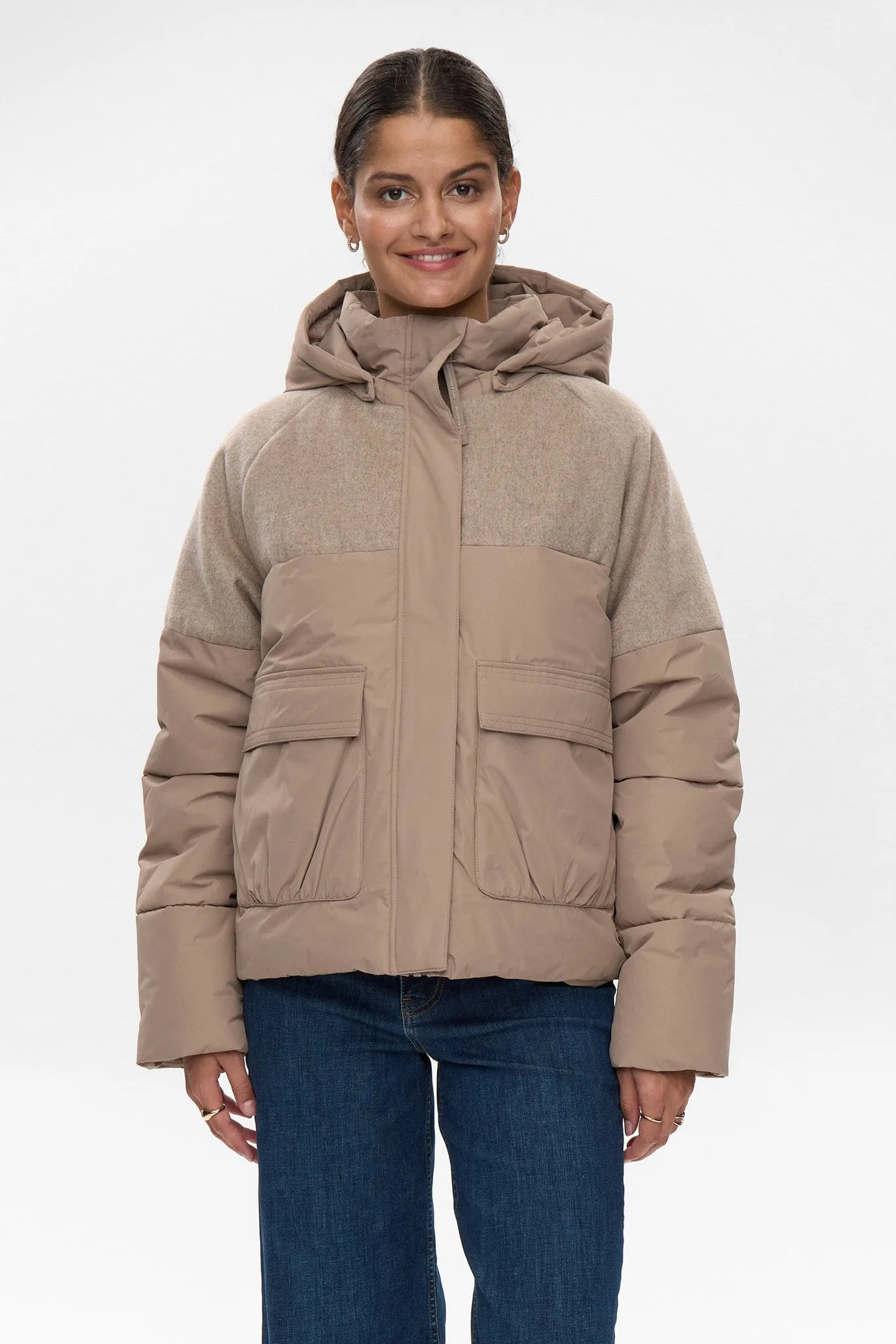 NUWILLOW SHORT JACKET - Taupe Gray