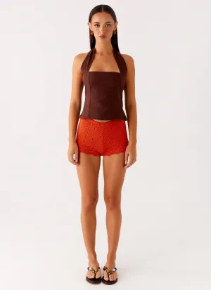 Oakley Low Rise Mini Shorts - Orange Oakley Low Rise Mini Shorts - Orange