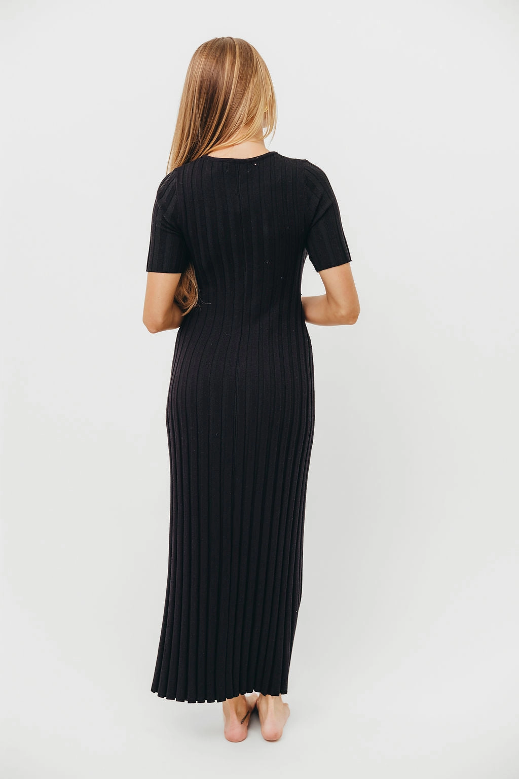 Oakley Ribbed Maxi Dress in Black - Bump Friendly *Final-Sale*
