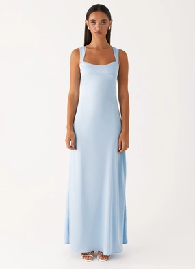 Odette Satin Maxi Dress - Blue Odette Satin Maxi Dress - Blue