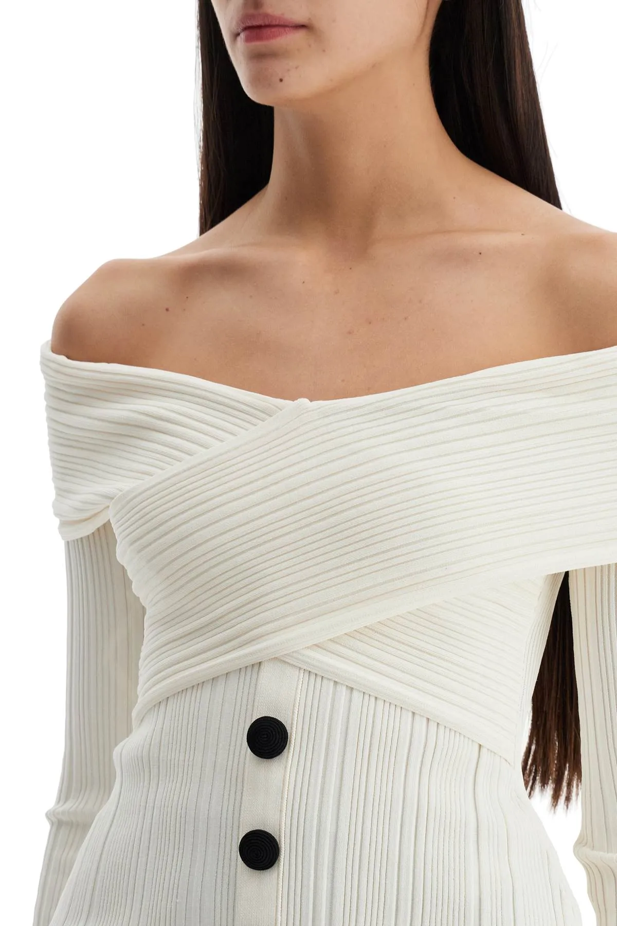 off-shoulder knit top SC24 001T C CREAM