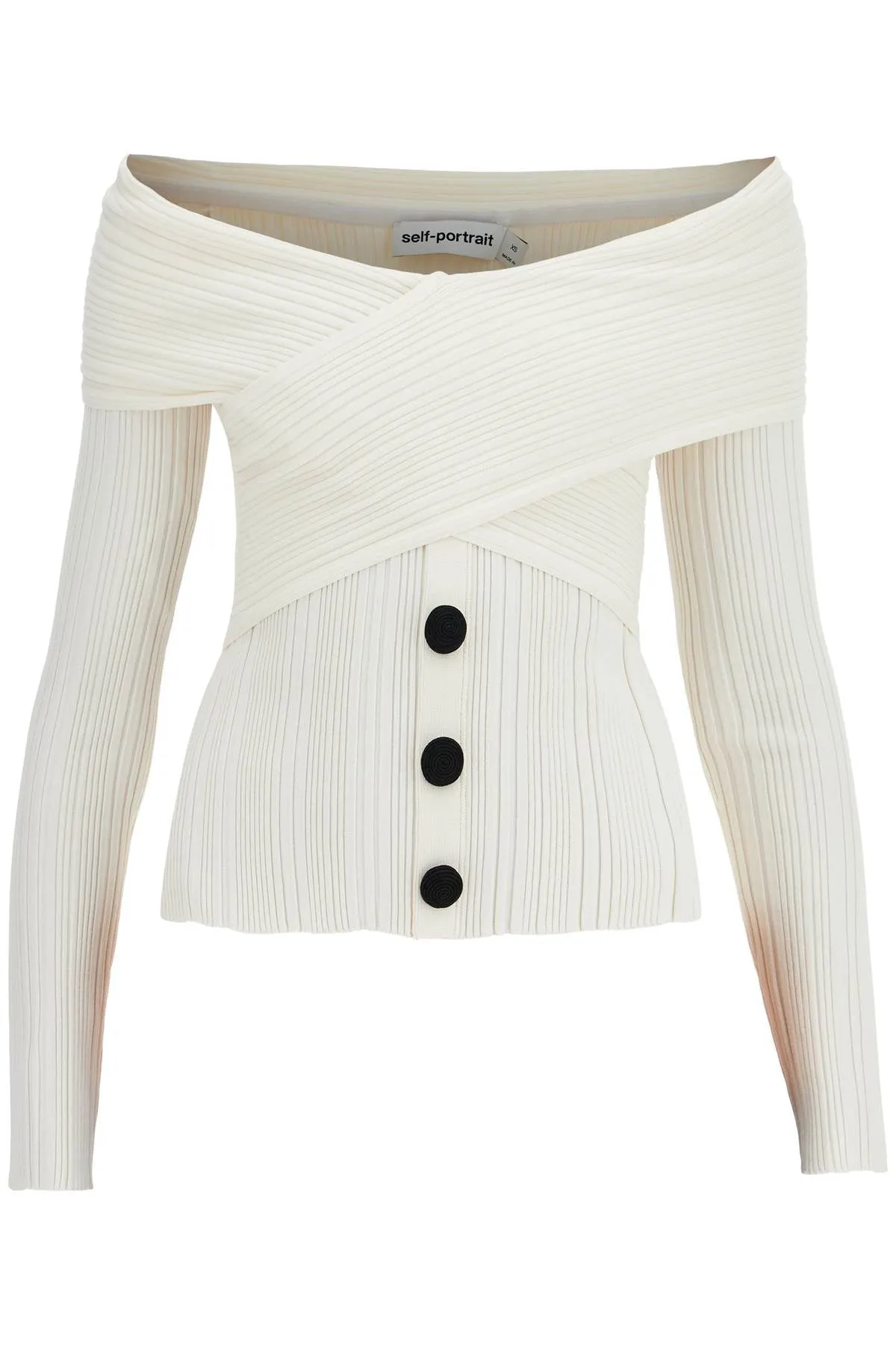 off-shoulder knit top SC24 001T C CREAM