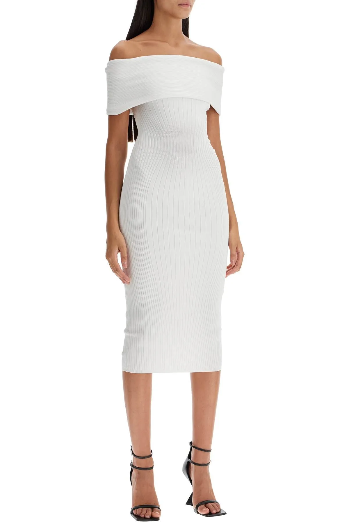 off-shoulder midi 24F2RO16631116 OFF WHITE