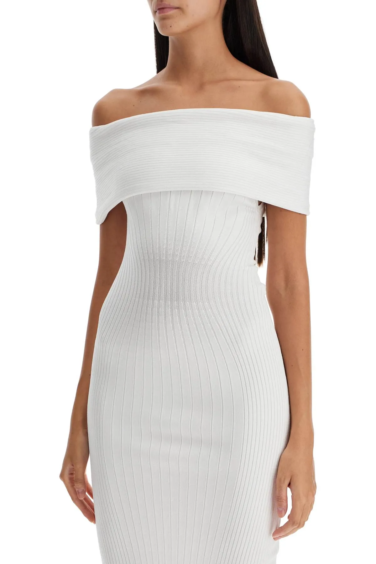 off-shoulder midi 24F2RO16631116 OFF WHITE