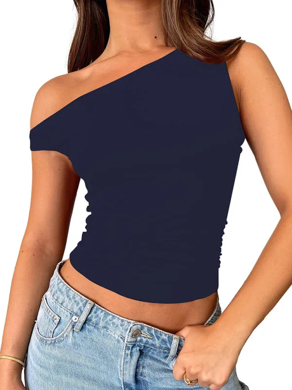 Off-shoulder vest