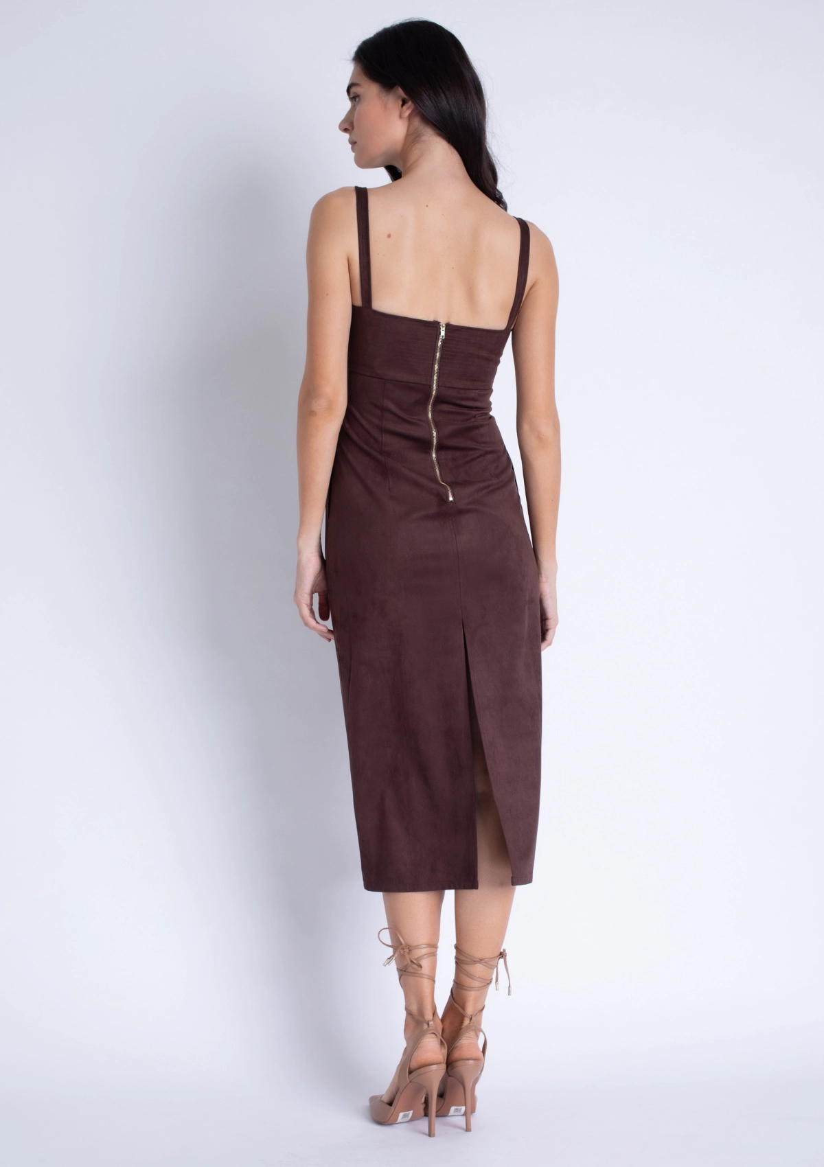 Olivia Suede Midi Dress