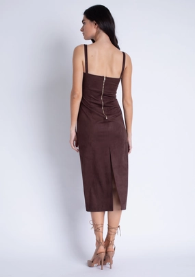 Olivia Suede Midi Dress Olivia Suede Midi Dress