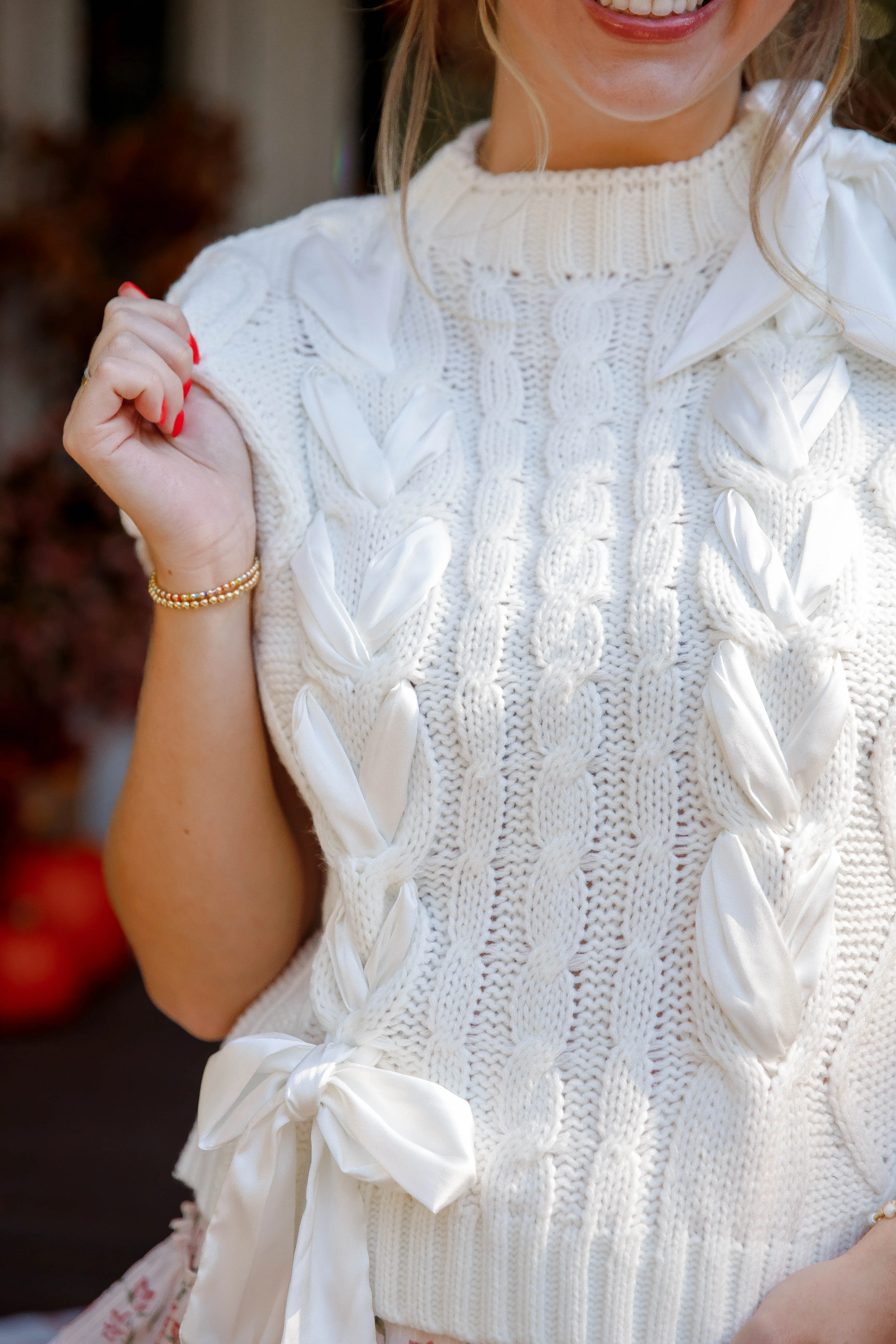 On My Way Home Sweater Vest-Ivory