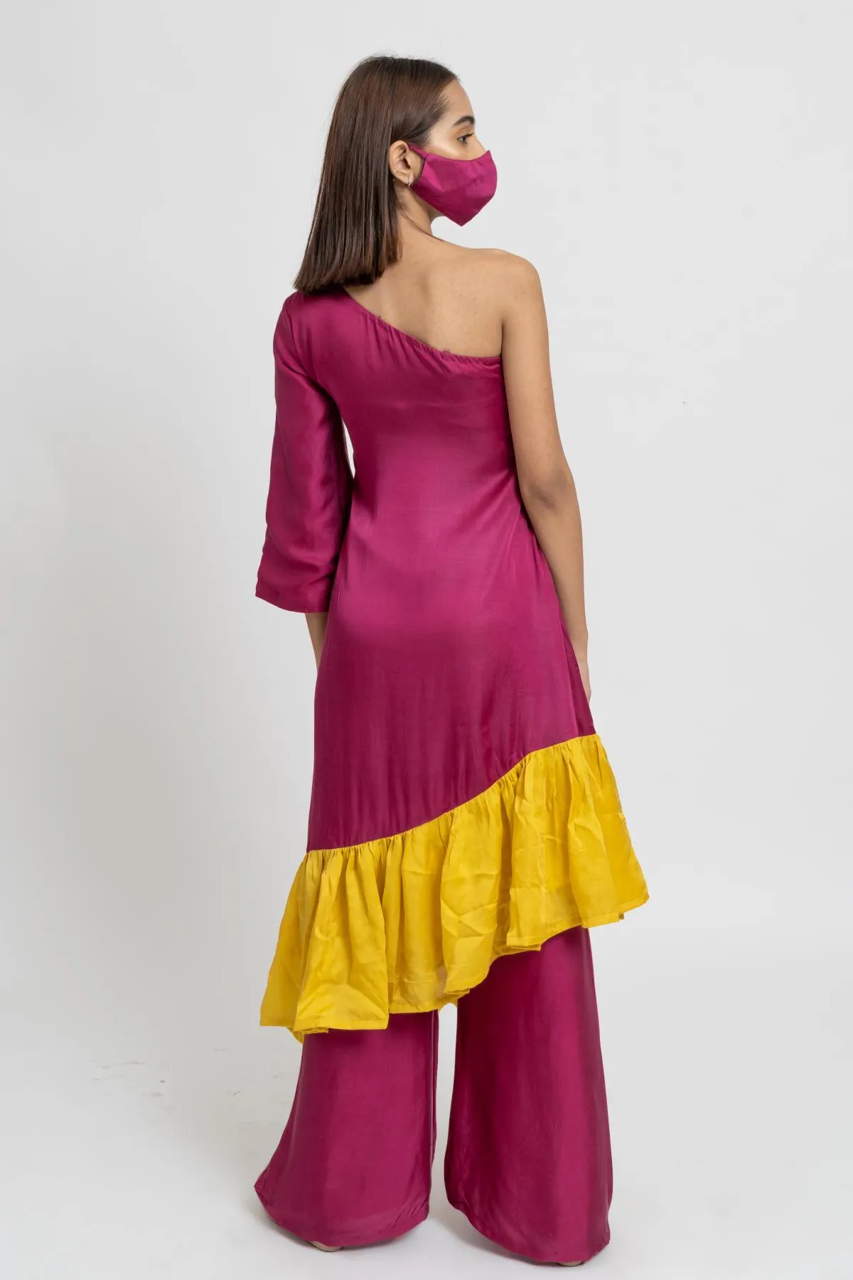 One Shoulder Tunic Set