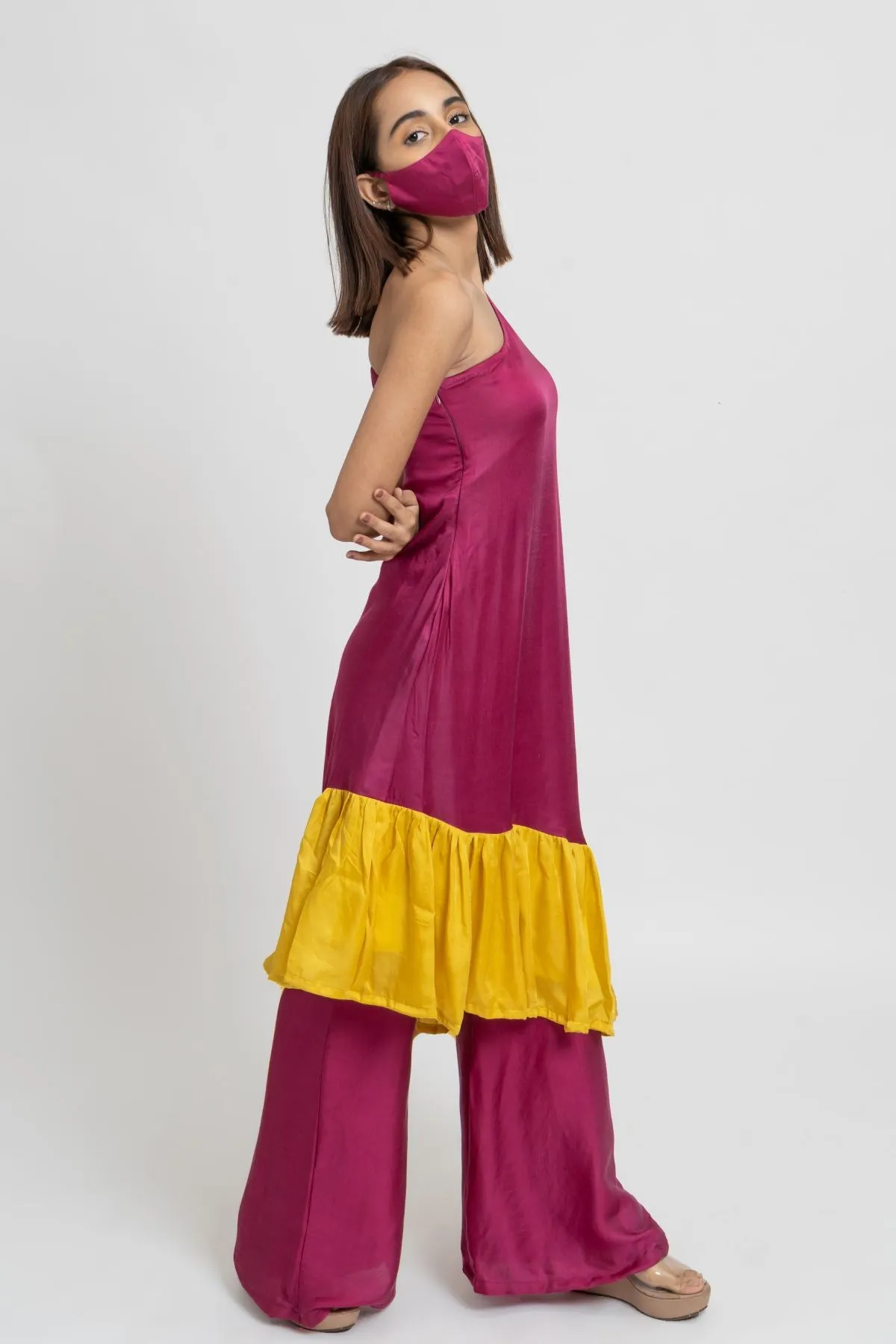 One Shoulder Tunic Set