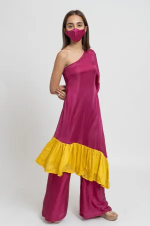 One Shoulder Tunic Set