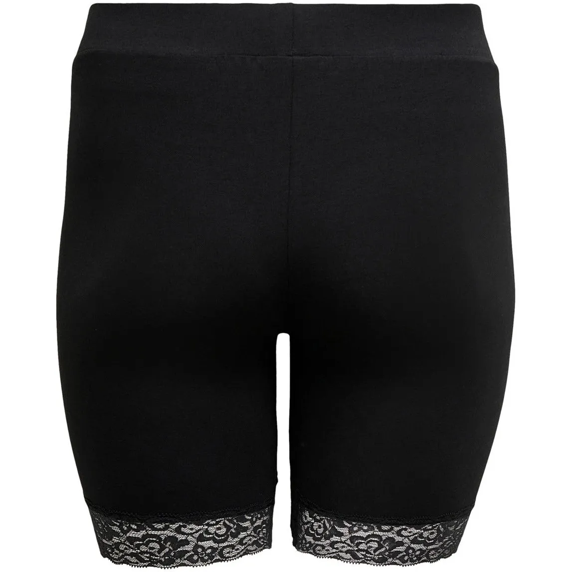 Only Lace Trim Shorts in Black
