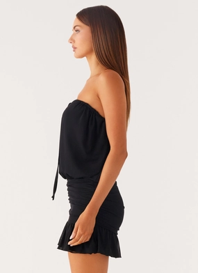 Only A Dream Strapless Mini Dress - Black Only A Dream Strapless Mini Dress - Black