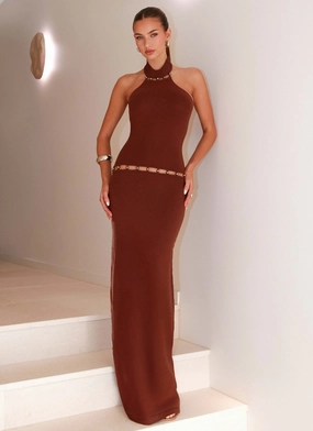 Opaline Knit Maxi Dress - Chocolate Opaline Knit Maxi Dress - Chocolate