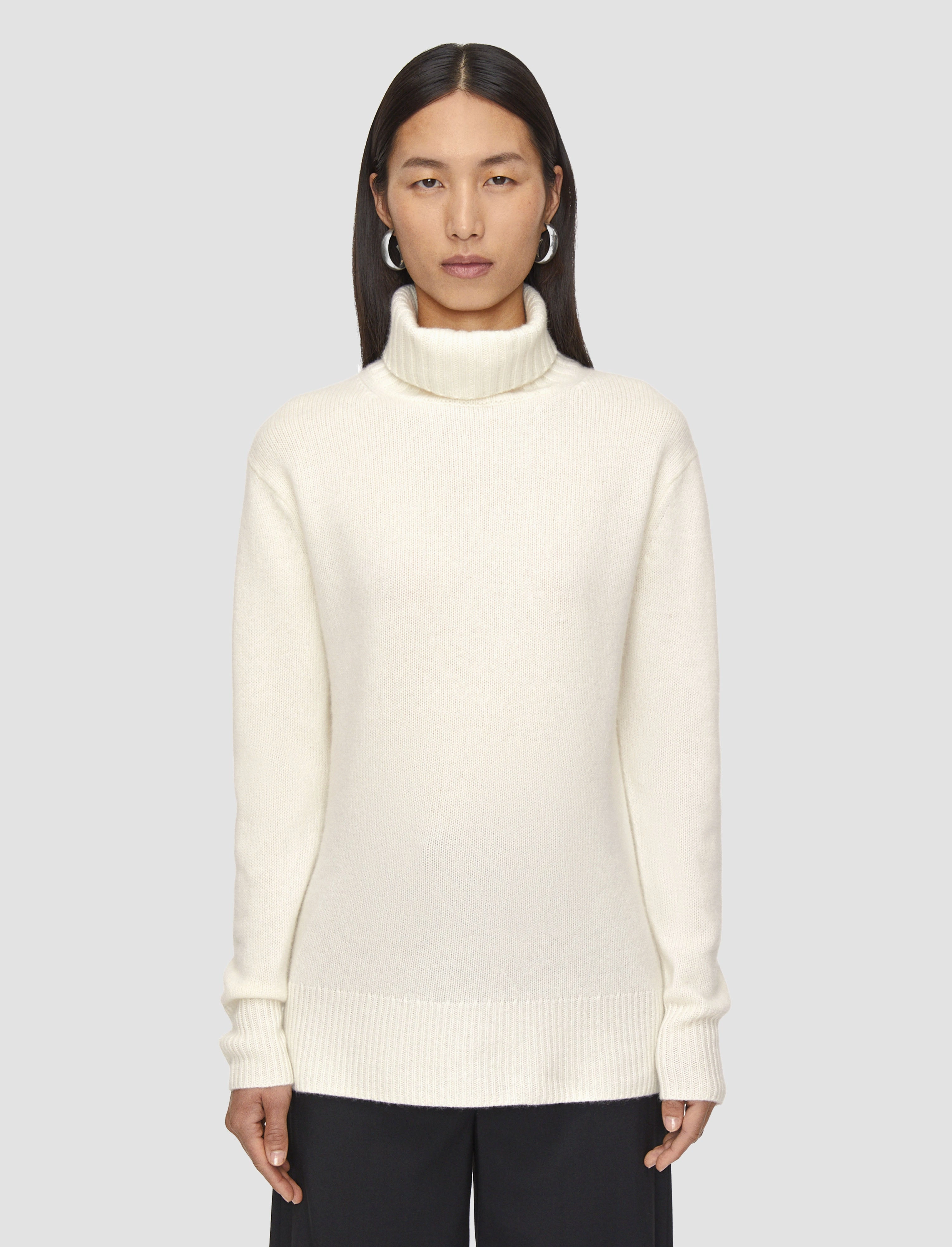 Open Cashmere High Neck Jumper