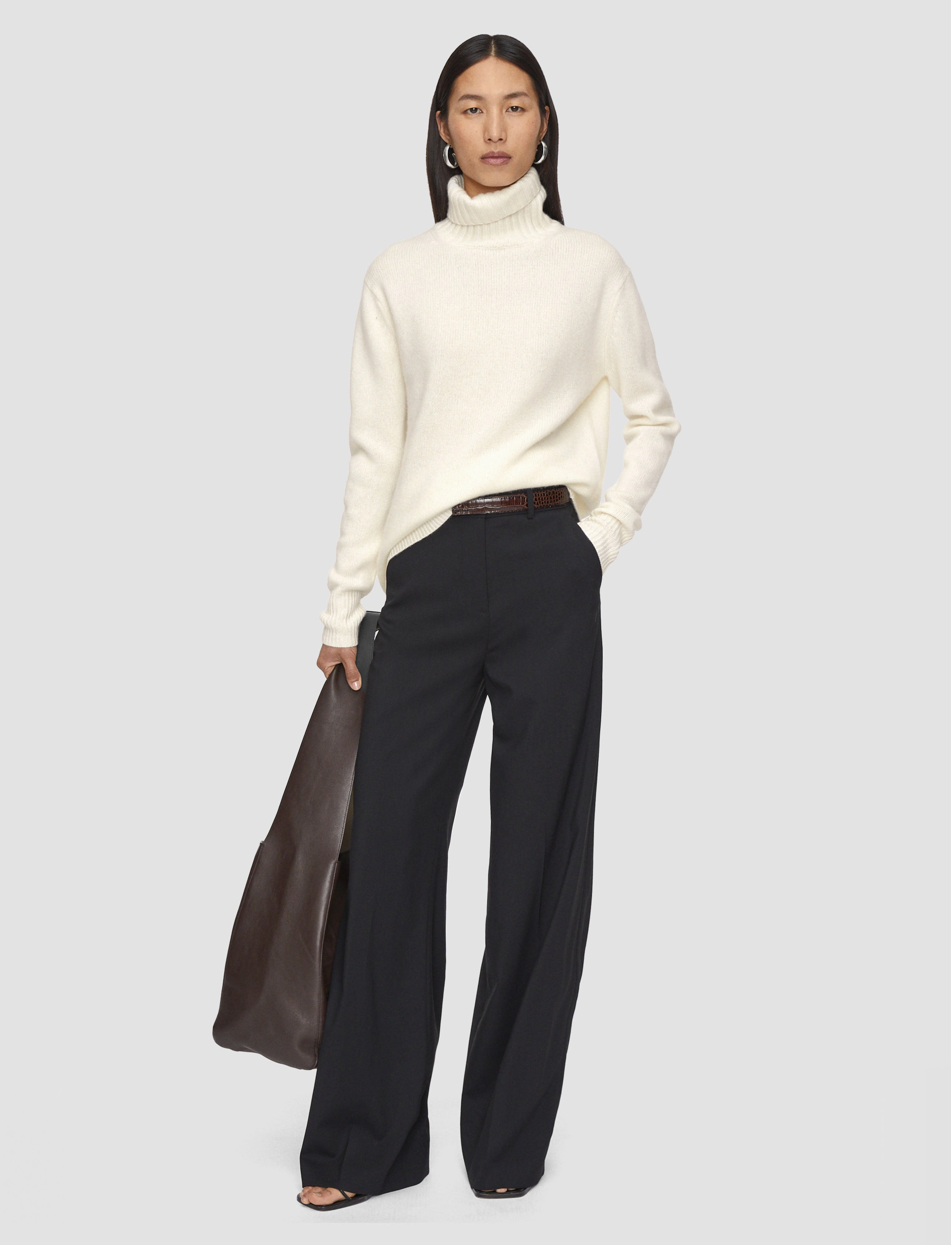 Open Cashmere High Neck Jumper