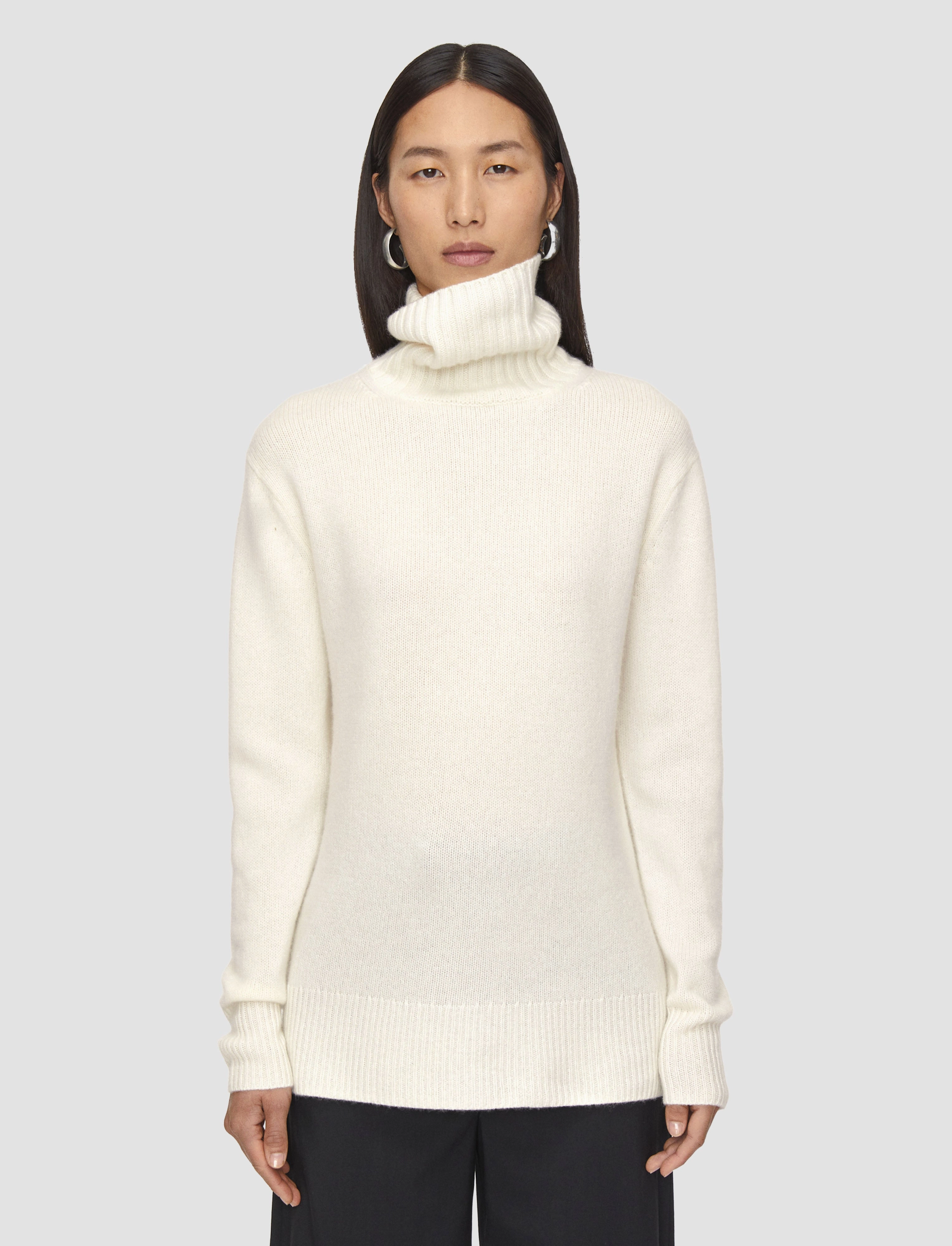 Open Cashmere High Neck Jumper