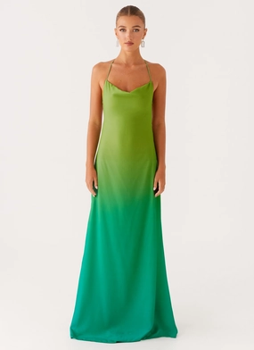 Opposites Attract Maxi Dress - Green Ombre Opposites Attract Maxi Dress - Green Ombre
