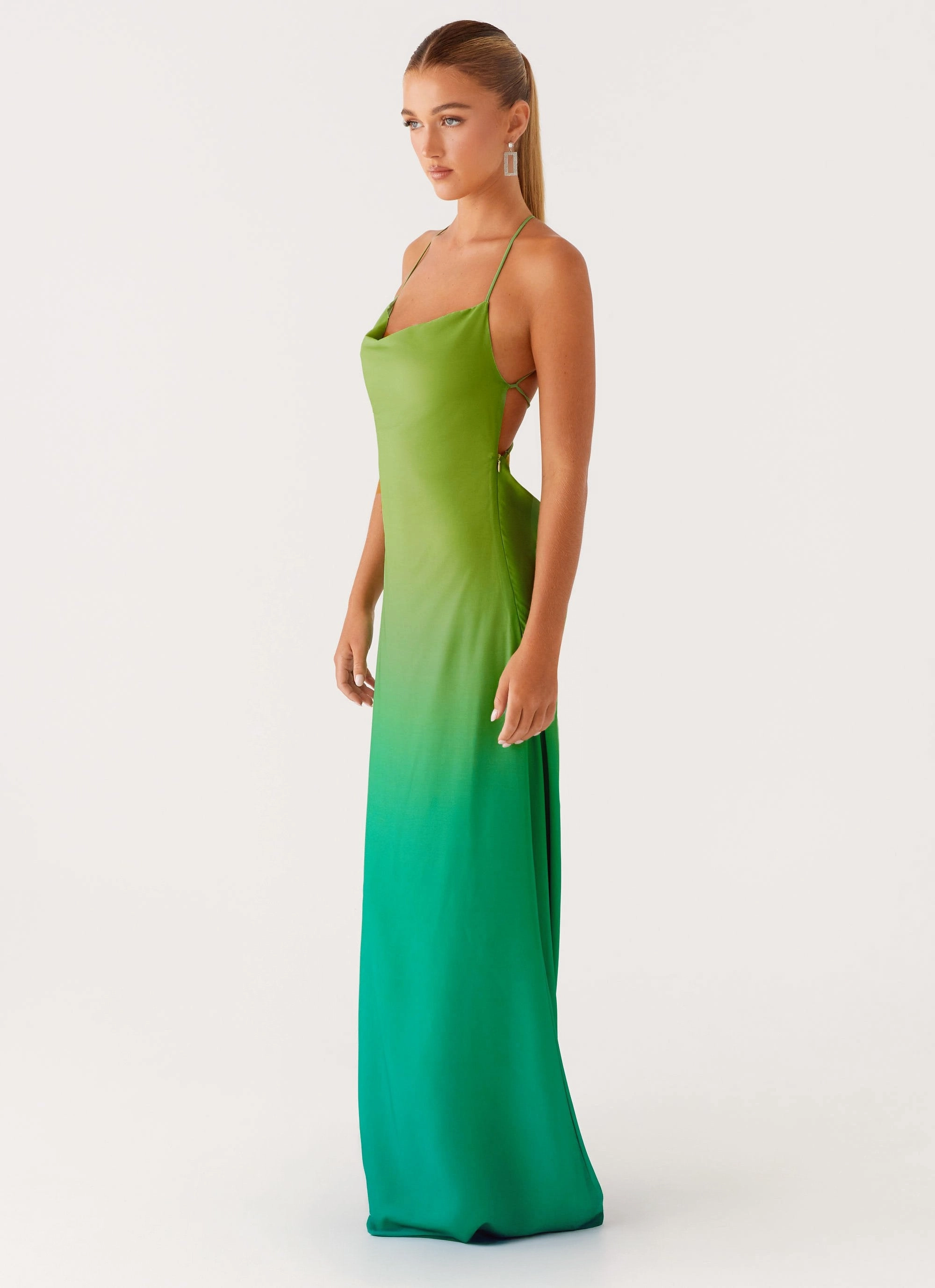 Opposites Attract Maxi Dress - Green Ombre