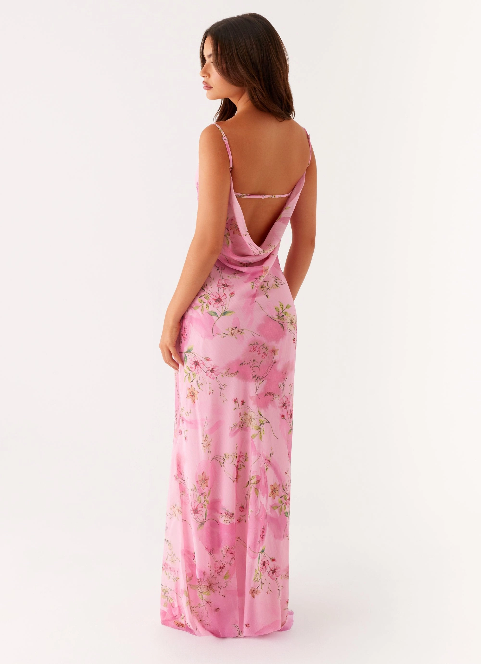 Orlando Maxi Dress - Pink Floral Print
