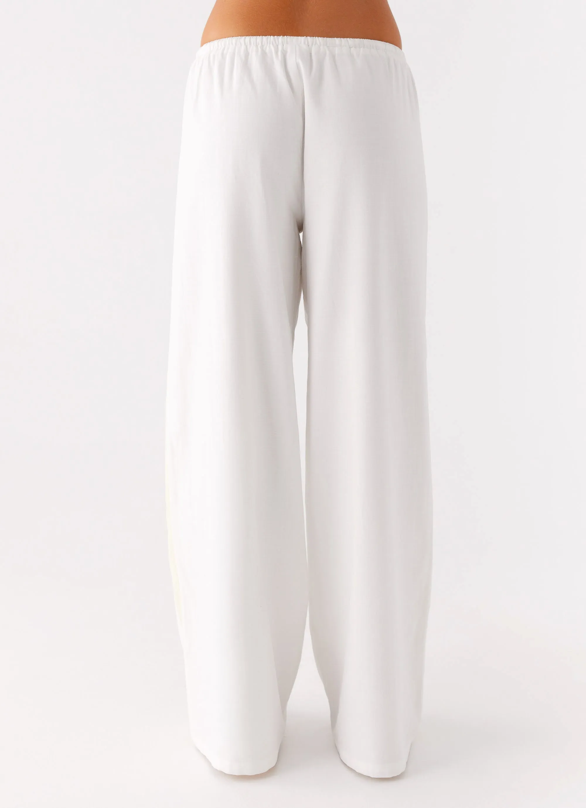 Oska Drawstring Pants - White
