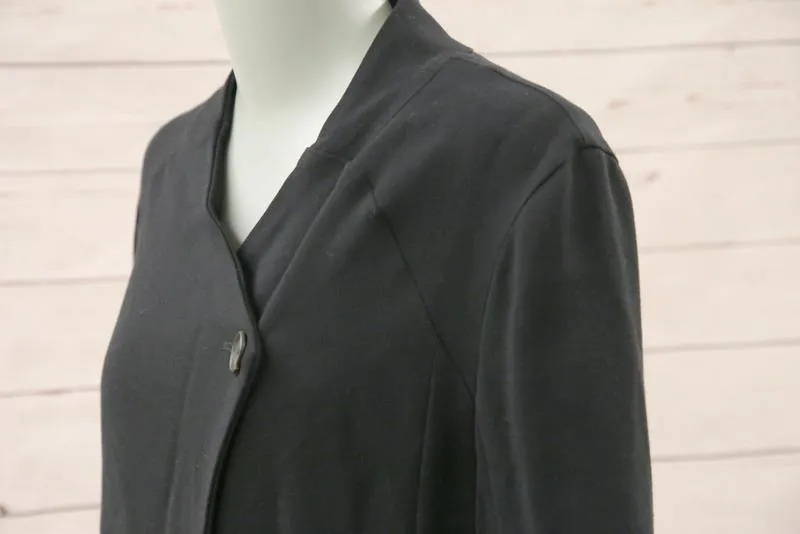OSKA Women's Coat: Black Wool Blend Size 0, Pre-owned