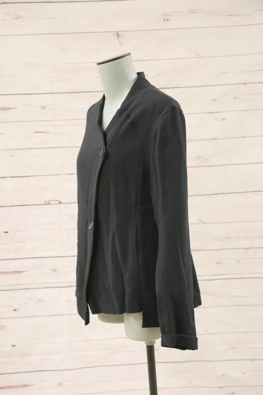 OSKA Women's Coat: Black Wool Blend Size 0, Pre-owned