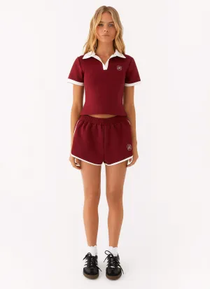 Out Of Your League Track Shorts - Red Out Of Your League Track Shorts - Red