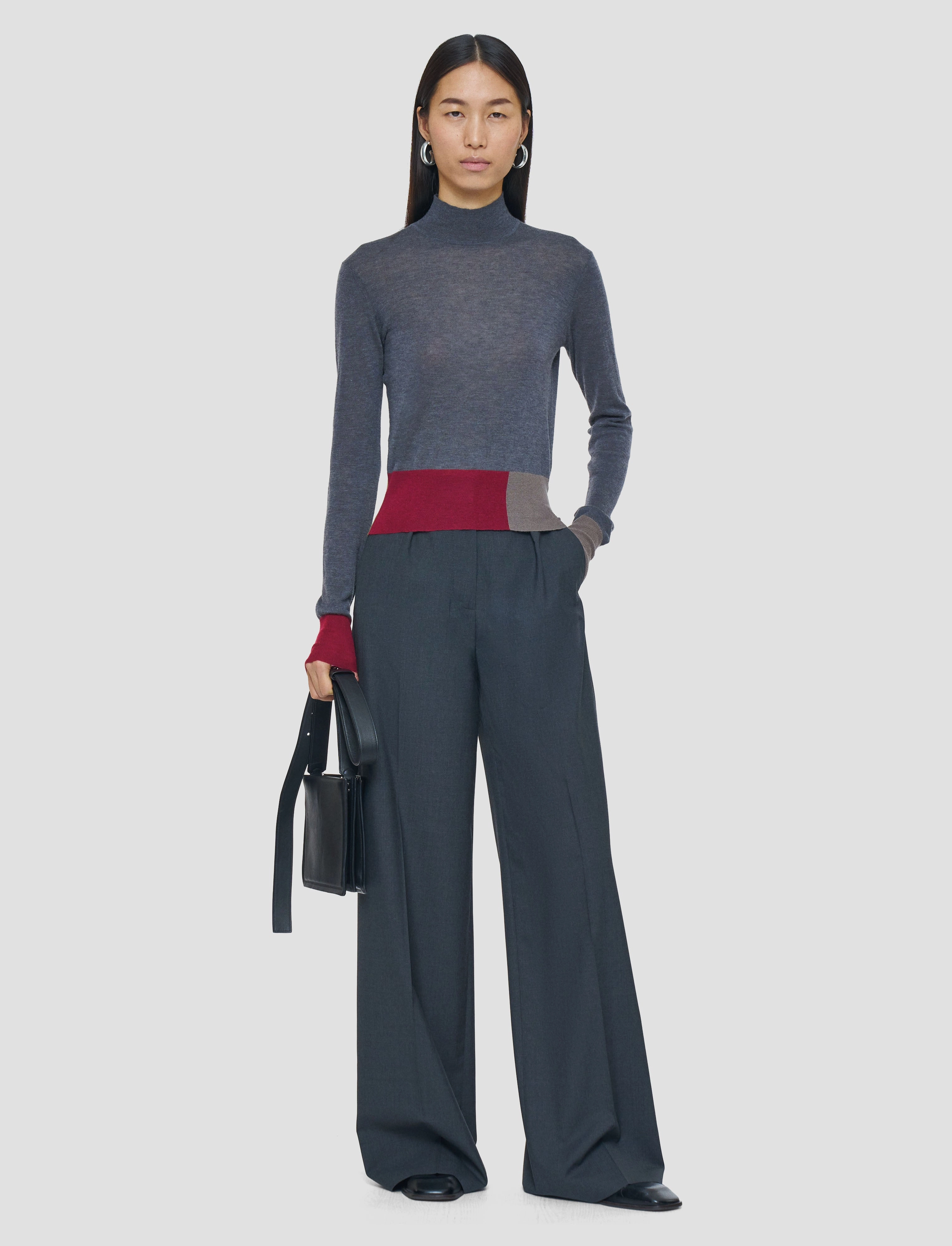 Overlay Cashair Mock Neck Jumper