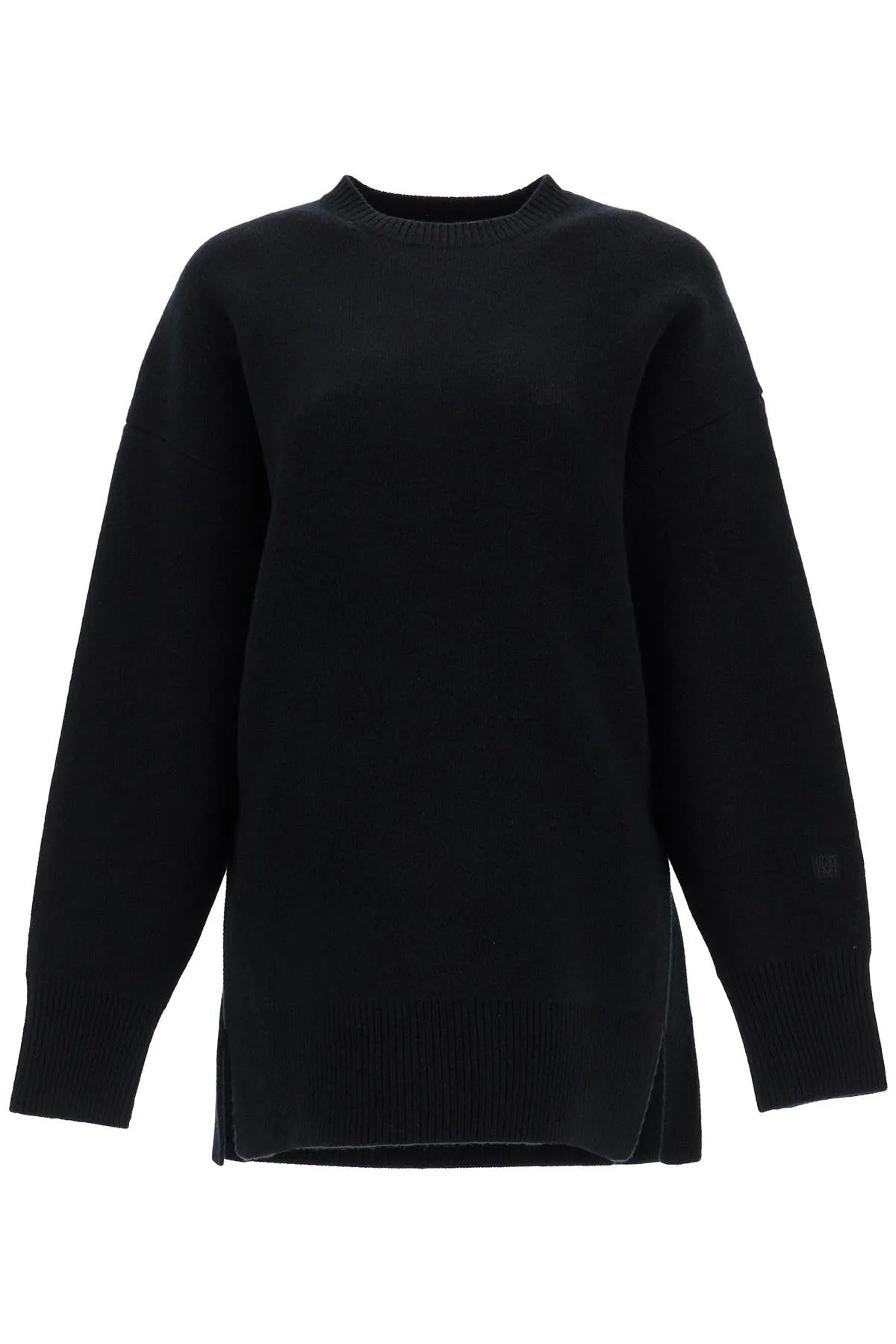 oversized black wool and cashmere sweater 251 WRT4626 YA0132 BLACK