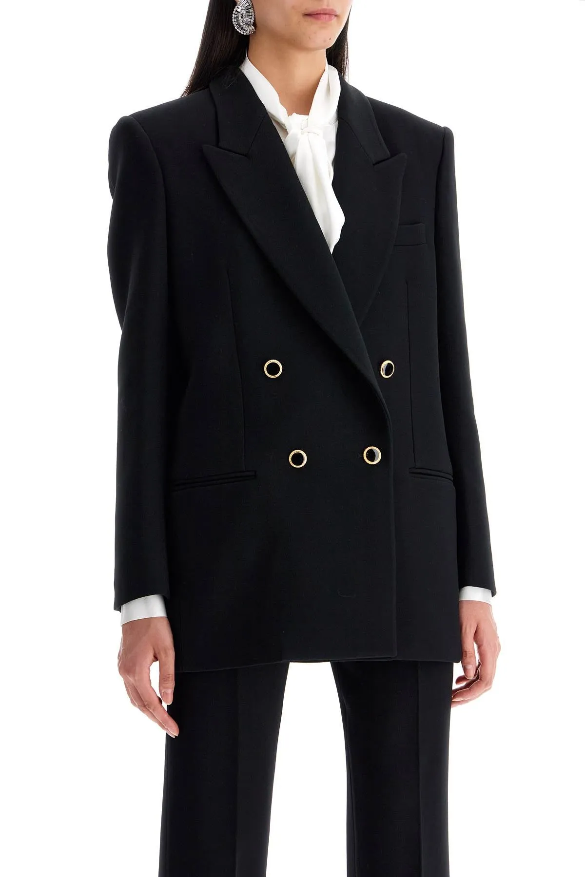 oversized double-bre FABX3837 F4372 BLACK
