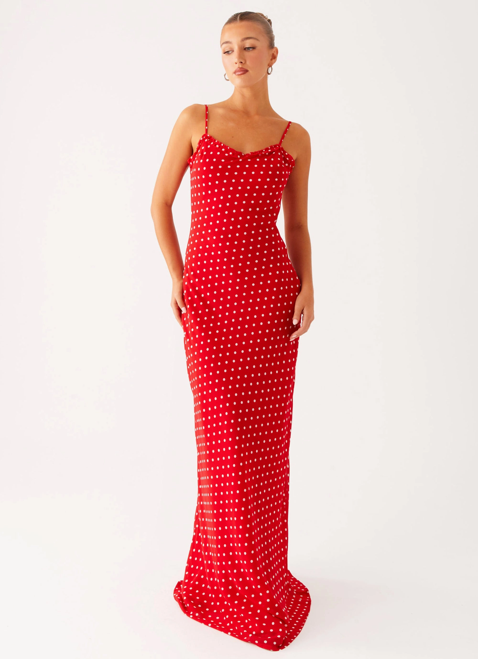 Pareo Maxi Dress - Red Polka Dot