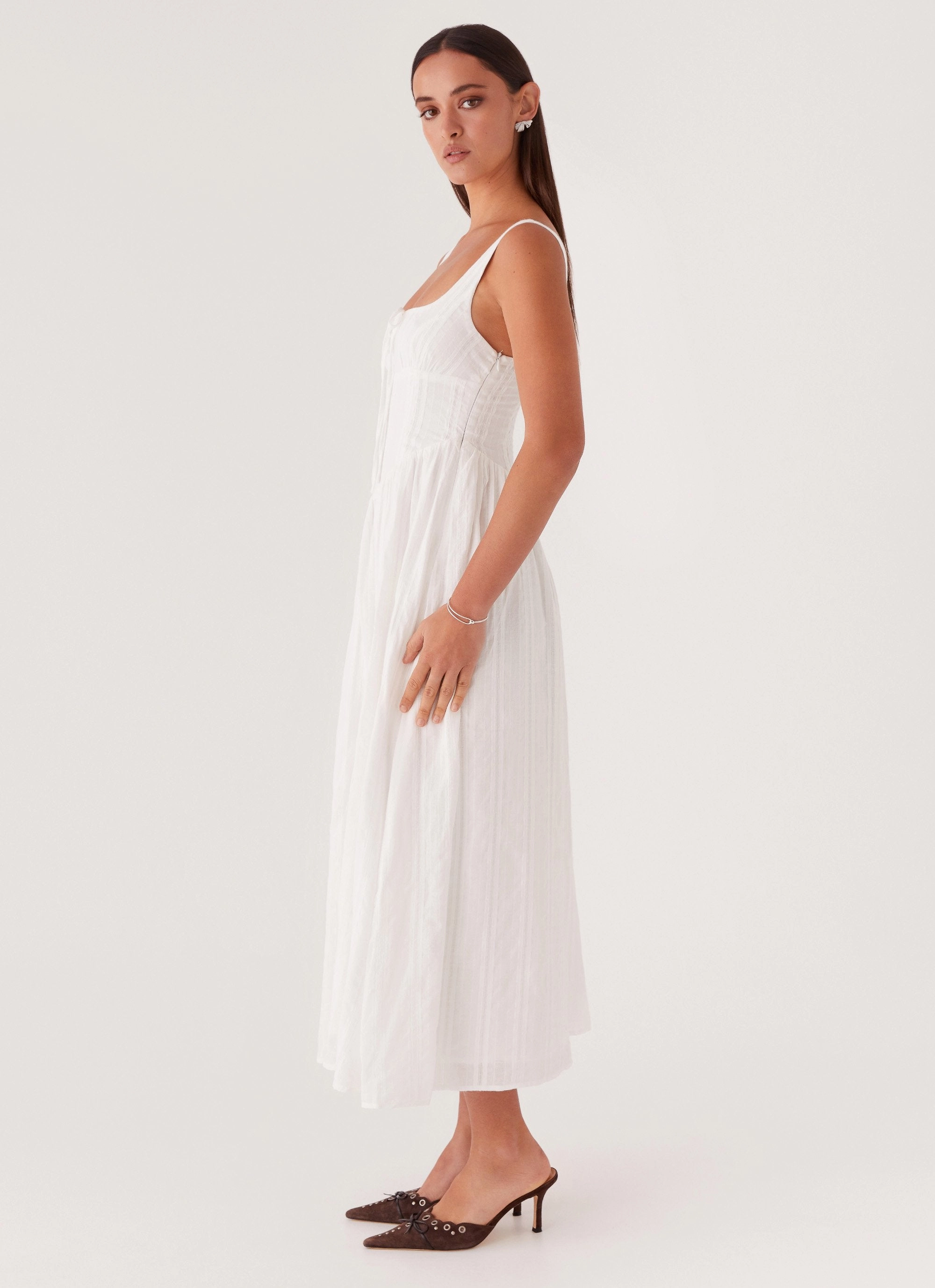Pascuelle Midi Dress - White