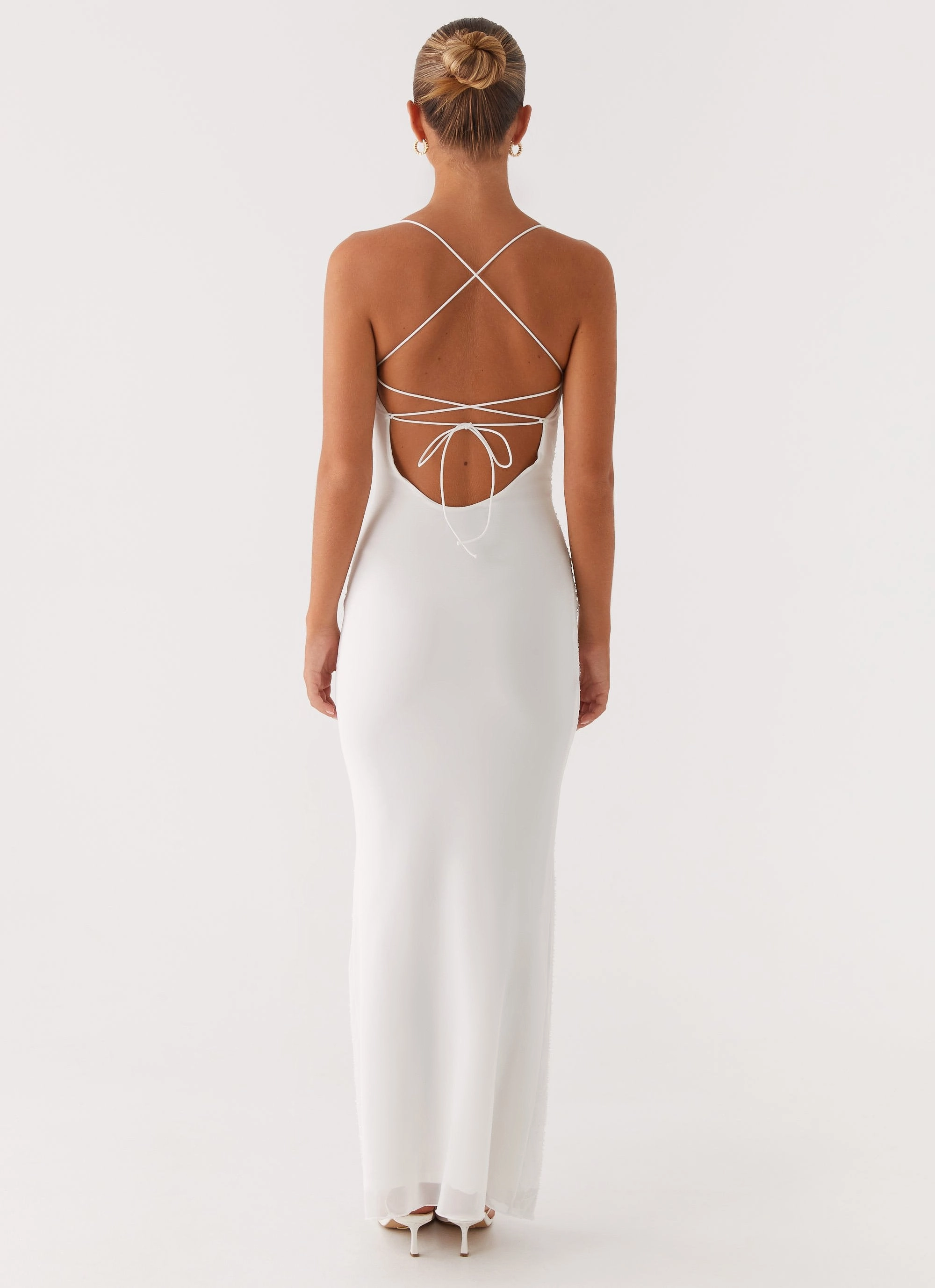 Paxton Beaded Maxi Dress - White