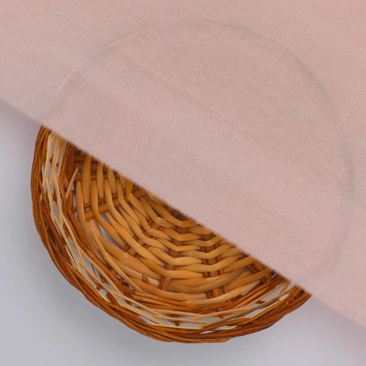 Peach Colour Upada Silk Plain Dyed Fabric