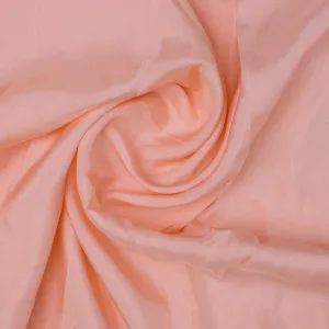 Peach Colour Upada Silk Plain Dyed Fabric
