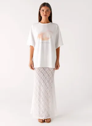 Pearl Oversized Tee - White Pearl Oversized Tee - White