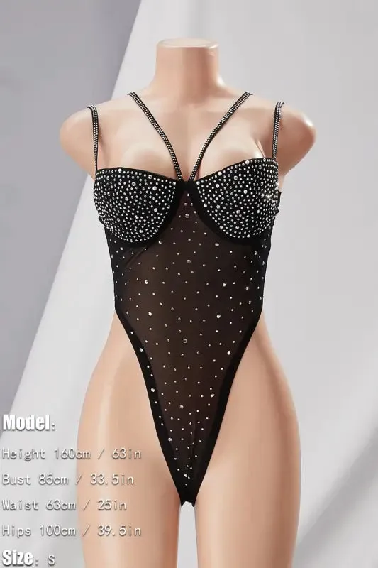 Pebble Rhinestone Maxi Skirt Bodysuit Set (S-3XL)