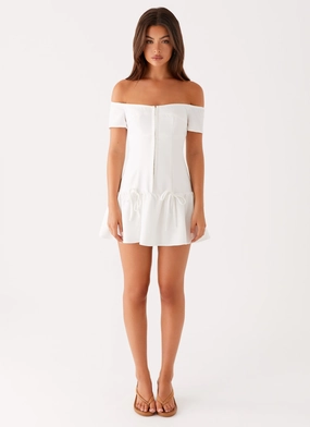 Penny Mini Dress - White Penny Mini Dress - White