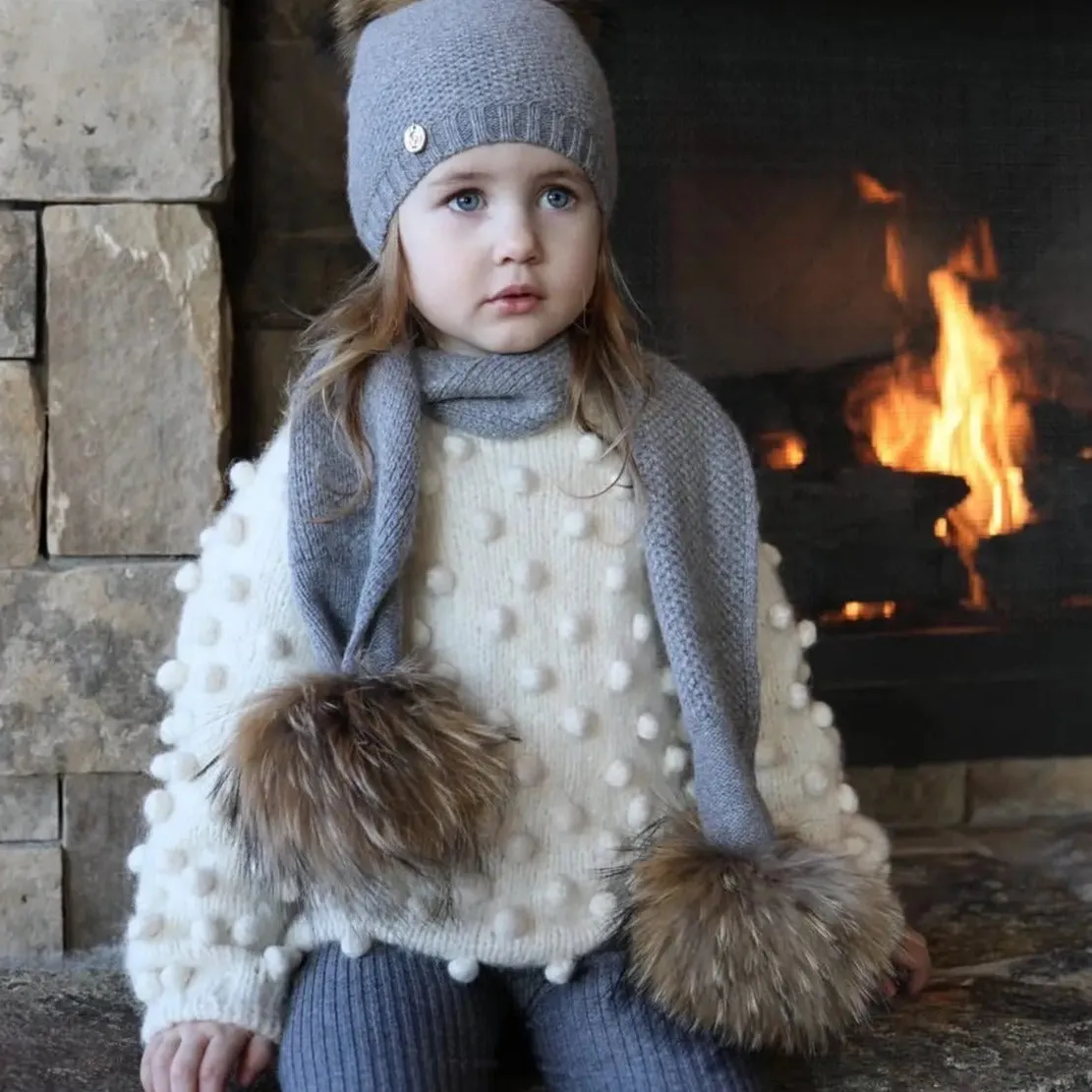 Petite Maison Kids Cashmere Pom Scarf (0-5Y)