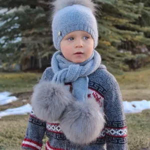Petite Maison Kids Cashmere Pom Scarf (0-5Y)