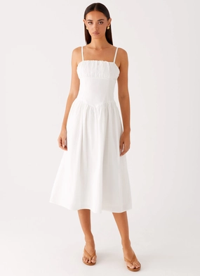 Phillipa Midi Dress - White Phillipa Midi Dress - White