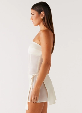 Philomena Mini Dress - Off White Philomena Mini Dress - Off White